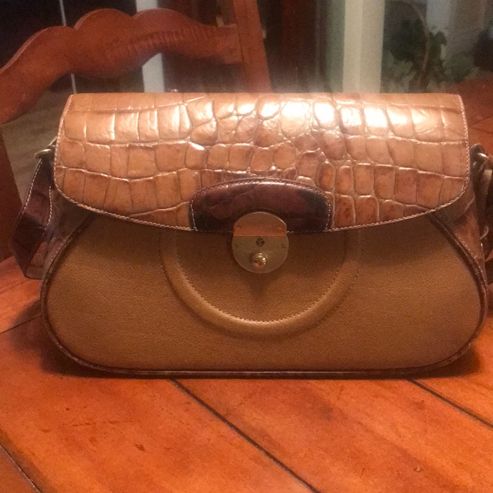 Brahmin leather brown bag